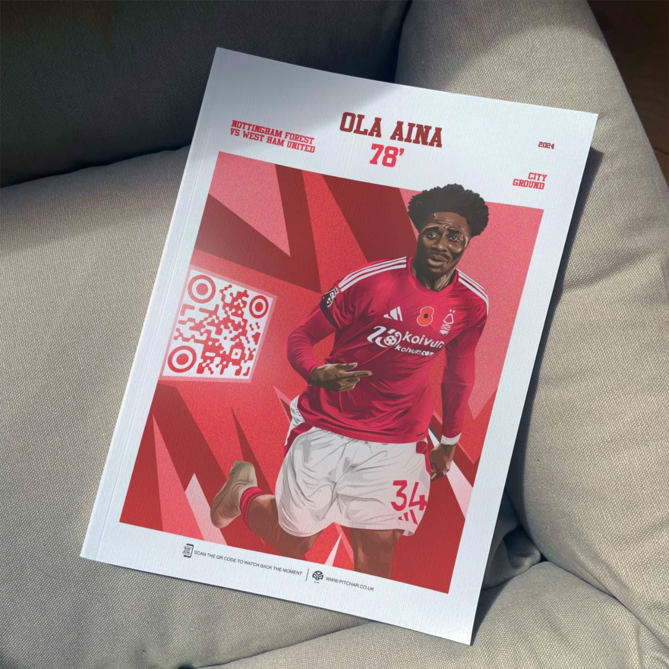 Nottingham Forest Poster Ola Aina v West Ham Goal Replay (78')