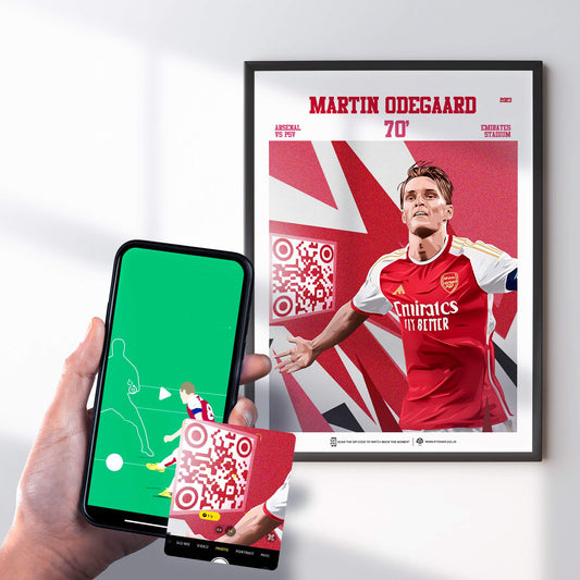 Arsenal Poster Martin Odegaard v PSV Goal Replay (70')