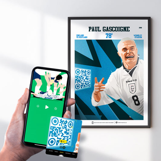 England Poster Paul Gascoigne v Scotland Goal Replay (79')