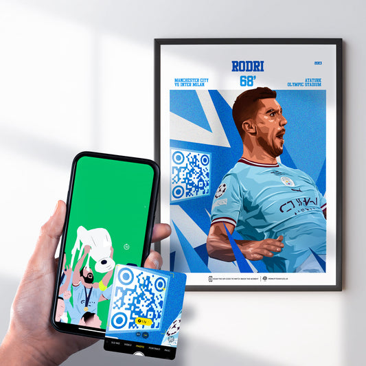 Manchester City Poster Rodri v Internazionale Milano Goal Replay (68')