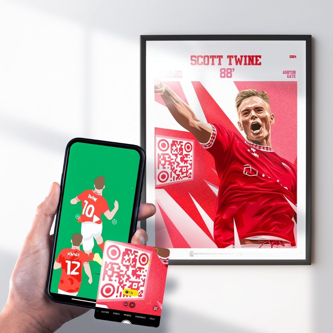 Bristol City Poster Scott Twine v Millwall Goal Replay (88')