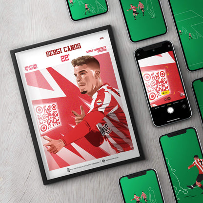 Brentford Poster Sergi Canos v Arsenal Goal Replay (22')