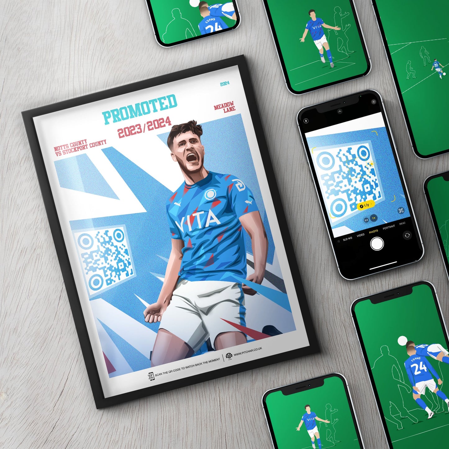 Stockport County Poster League Two Promotion v Notts County Goal Replay