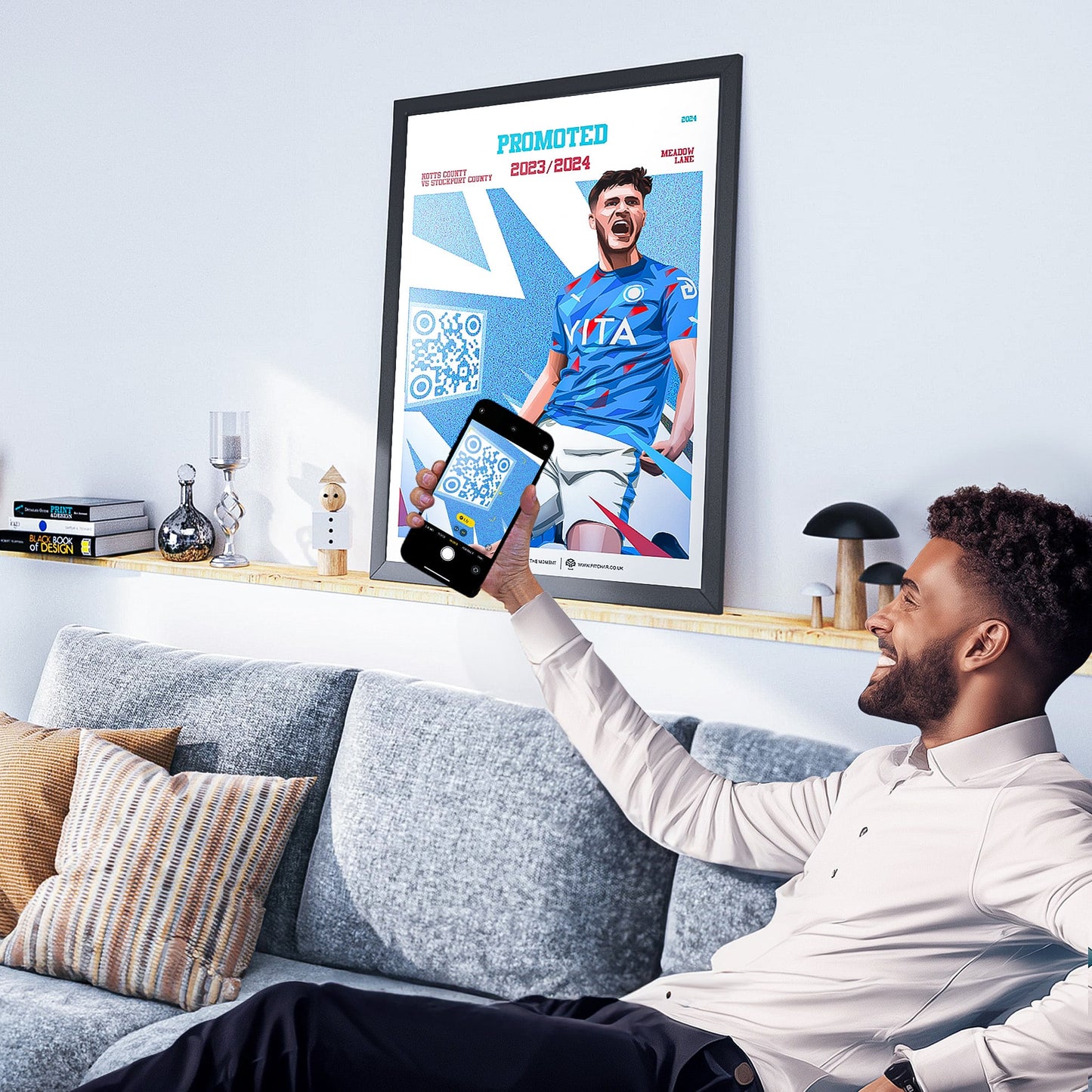 Stockport County Poster League Two Promotion v Notts County Goal Replay