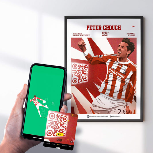 Stoke City Poster Peter Crouch v Manchester City Goal Replay (59')