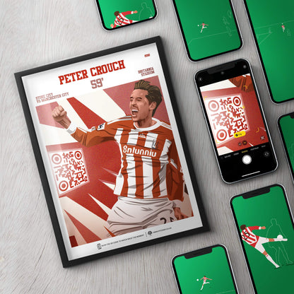 Stoke City Poster Peter Crouch v Manchester City Goal Replay (59')