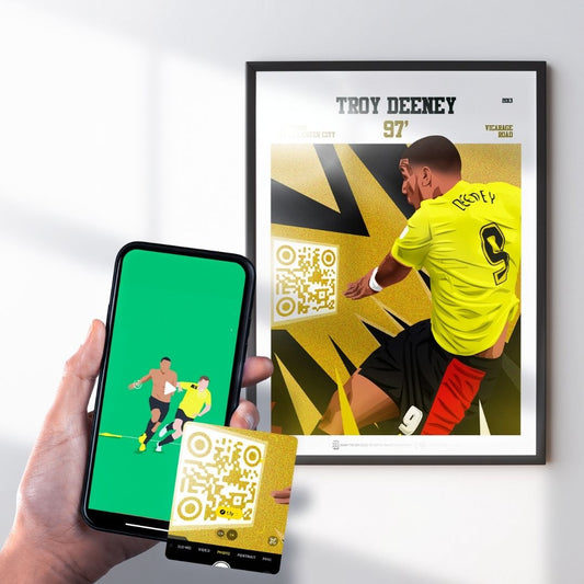 Watford Poster Troy Deeney v Leicester City Goal Replay (97')