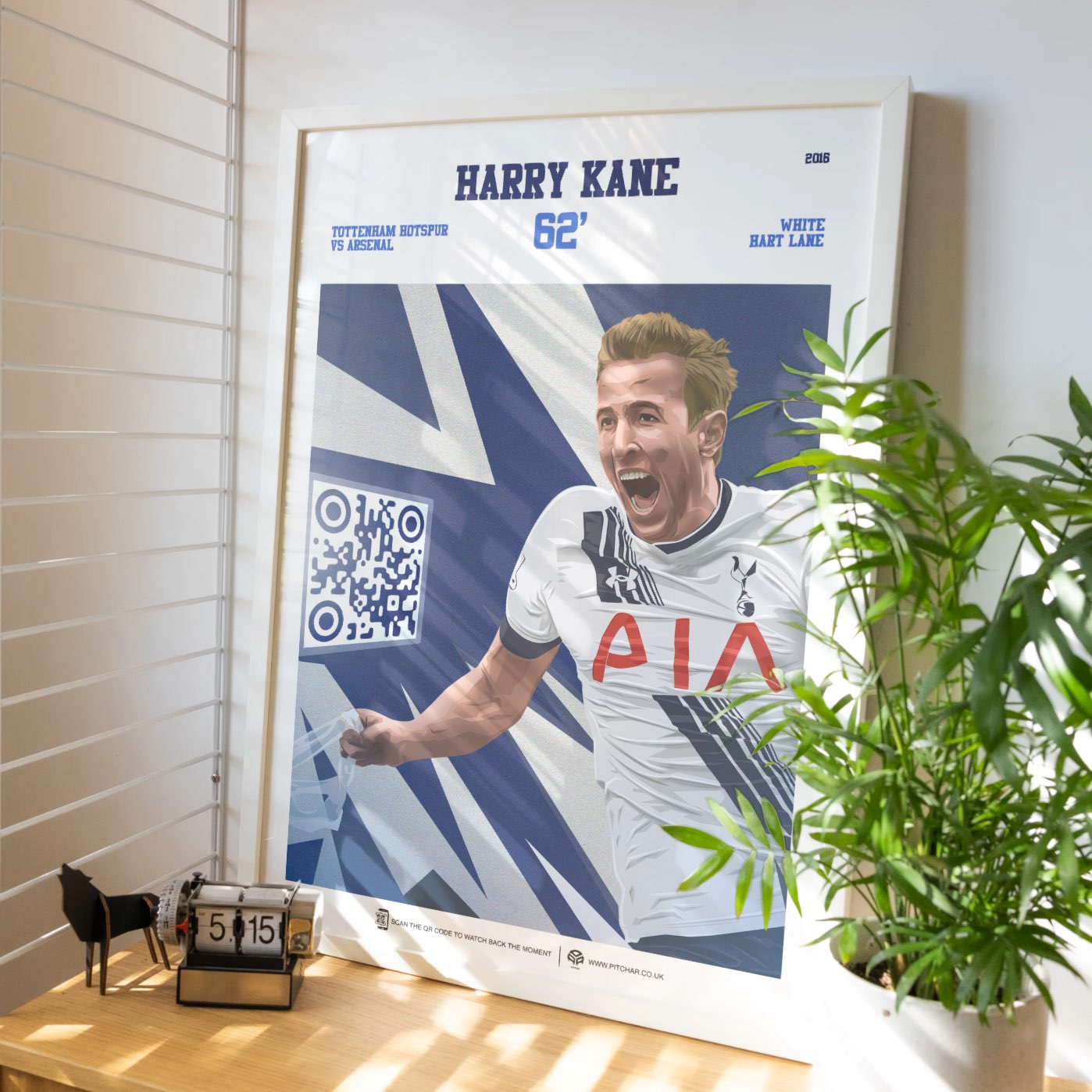 Tottenham Poster Harry Kane v Arsenal Goal Replay (62')