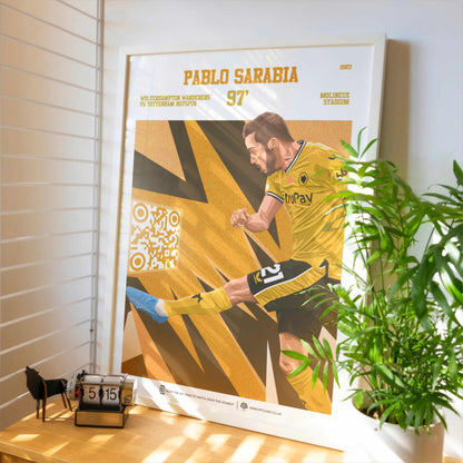 Wolves Poster Pablo Sarabia v Tottenham Goal Replay (97')